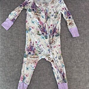 Kids One Piece with Castle and Butterfly Print